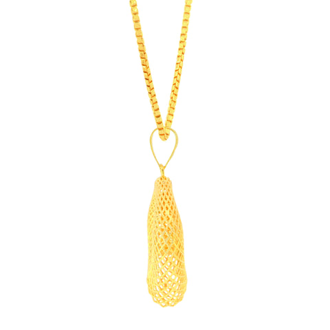 22K Yellow Gold Classy Pendant and Earrings Set