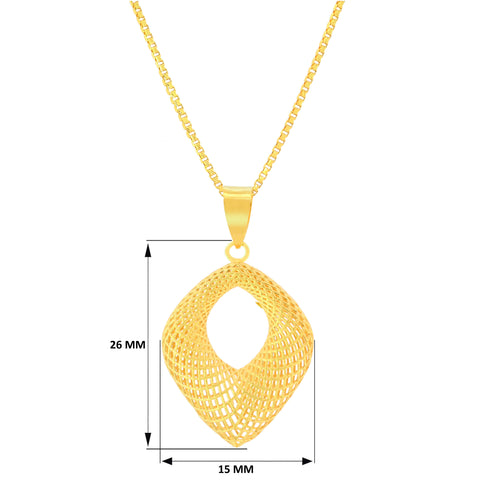 22K Yellow Gold Classy Pendant and Earrings Set