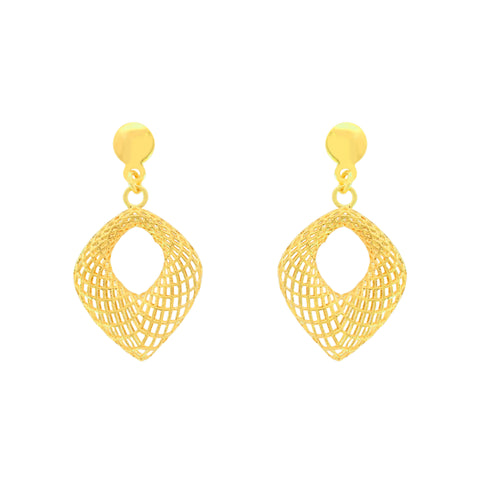 22K Yellow Gold Classy Pendant and Earrings Set