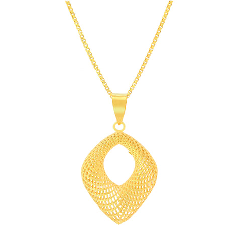 22K Yellow Gold Classy Pendant and Earrings Set