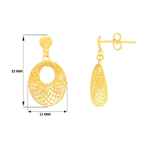 22K Yellow Gold Exquisite Pendant and Earrings Set