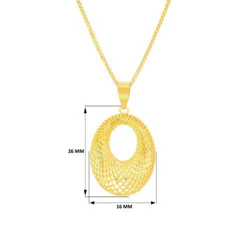22K Yellow Gold Exquisite Pendant and Earrings Set
