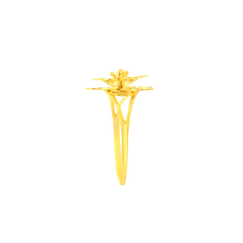 22K Yellow Gold Classy Pendant and Earring and Ring Set