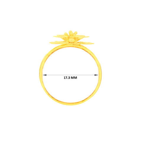 22K Yellow Gold Classy Pendant and Earring and Ring Set