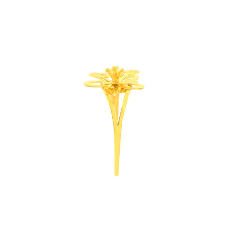 22K Yellow Gold Classy Pendant and Earring and Ring Set