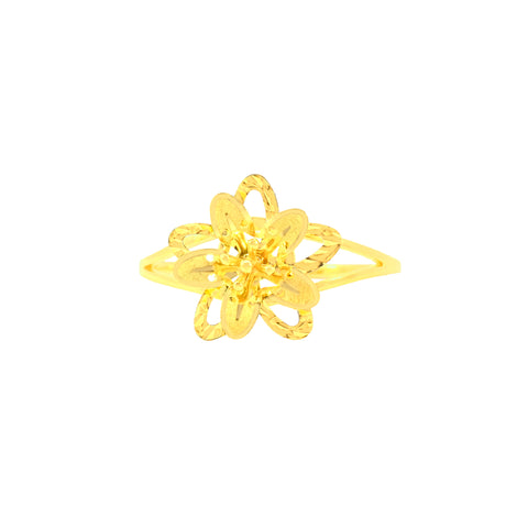 22K Yellow Gold Classy Pendant and Earring and Ring Set