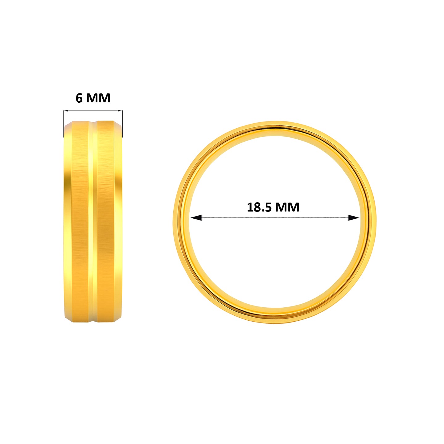 22k Yellow Gold Bold Striking Wedding Band Ring measuring 8.5 x 6mm  thickness