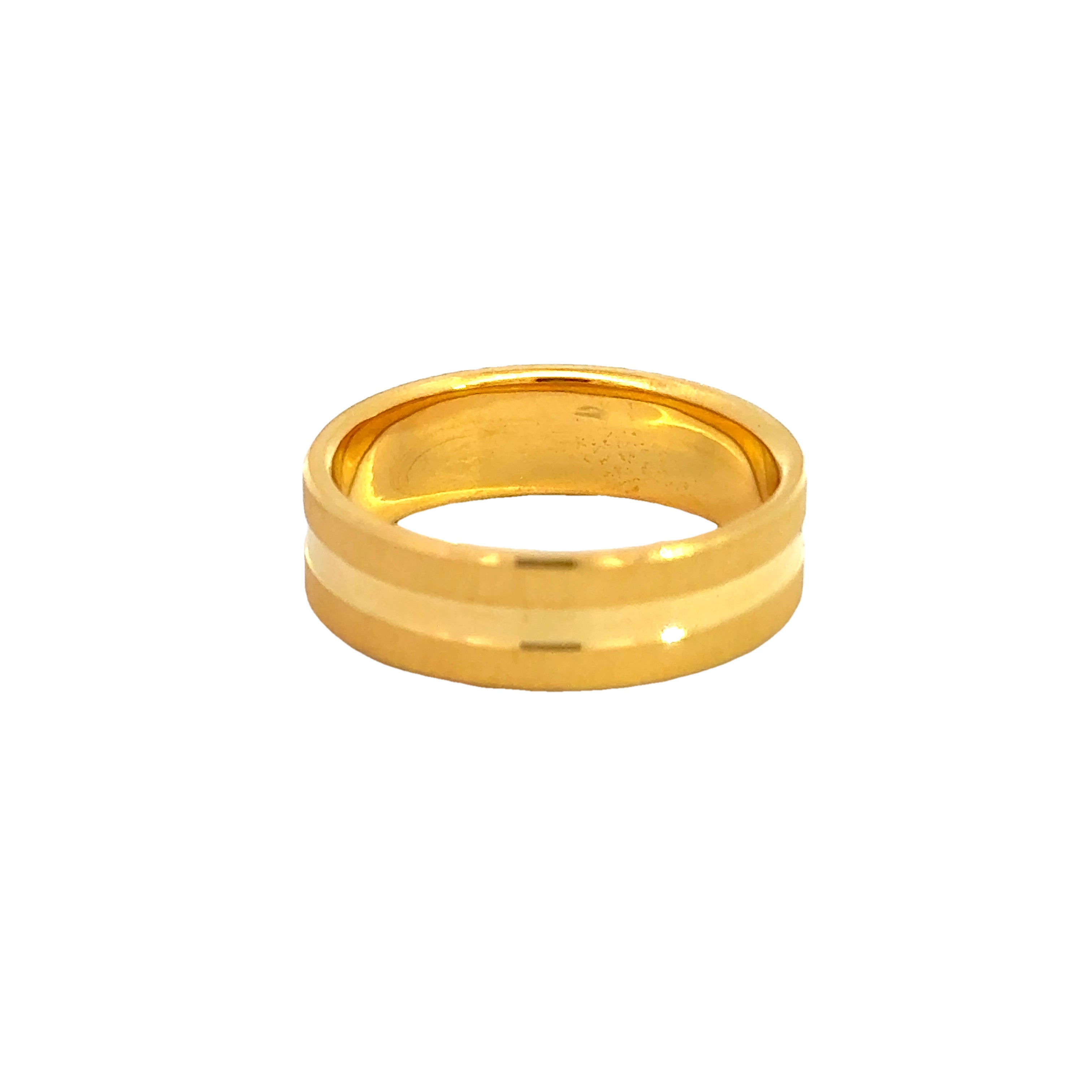 22k Yellow Gold Enchanting Captivating Wedding Band Ring measuring 8.5 x 6mm thickness