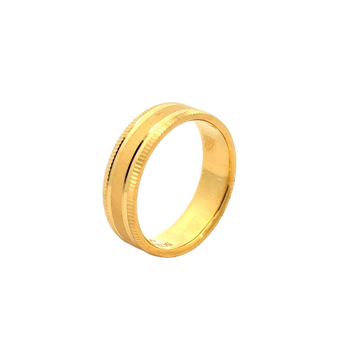 22k Yellow Gold Iconic Classic Wedding Band Ring measuring 8.5 x 6mm thickness