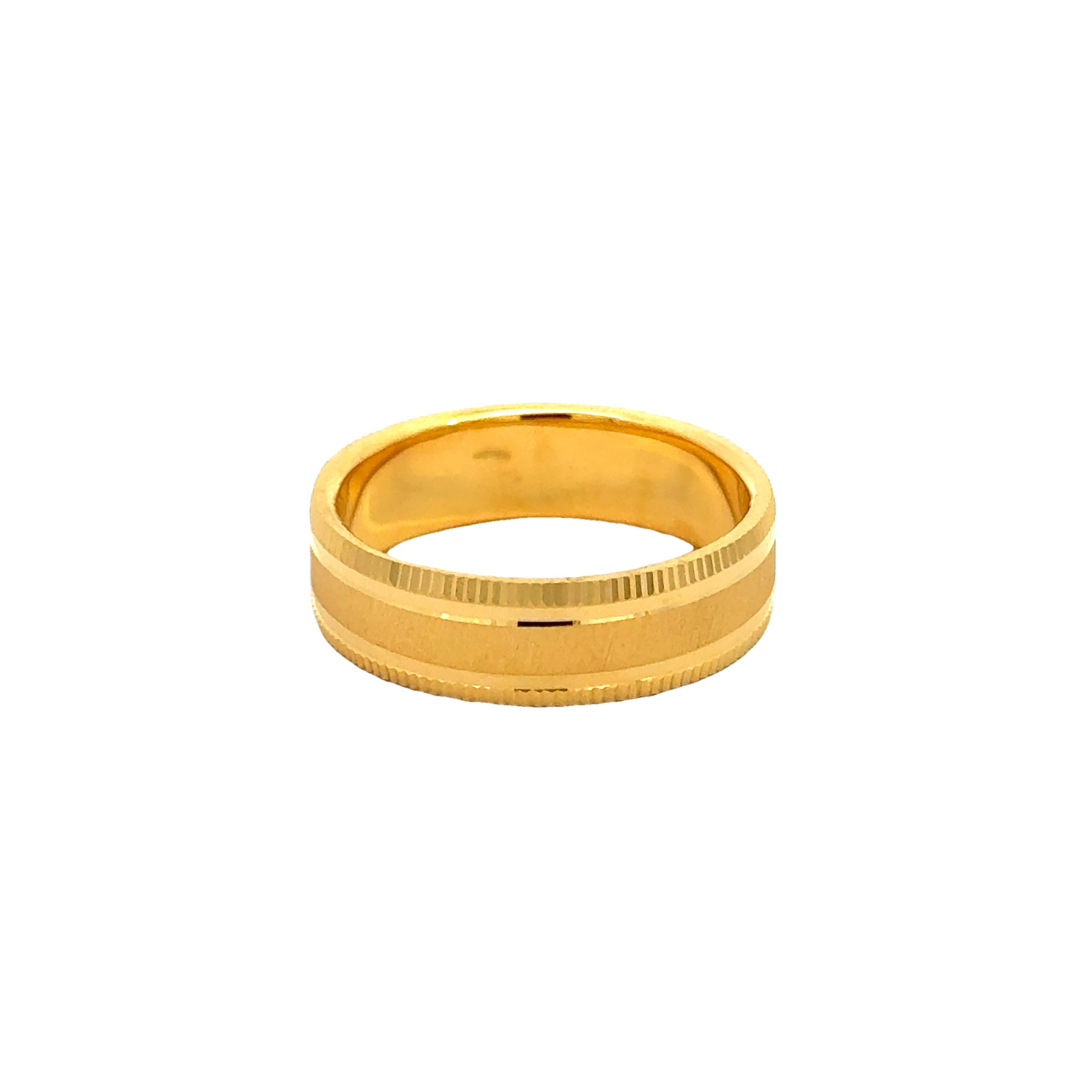 22k Yellow Gold Iconic Classic Wedding Band Ring measuring 8.5 x 6mm thickness