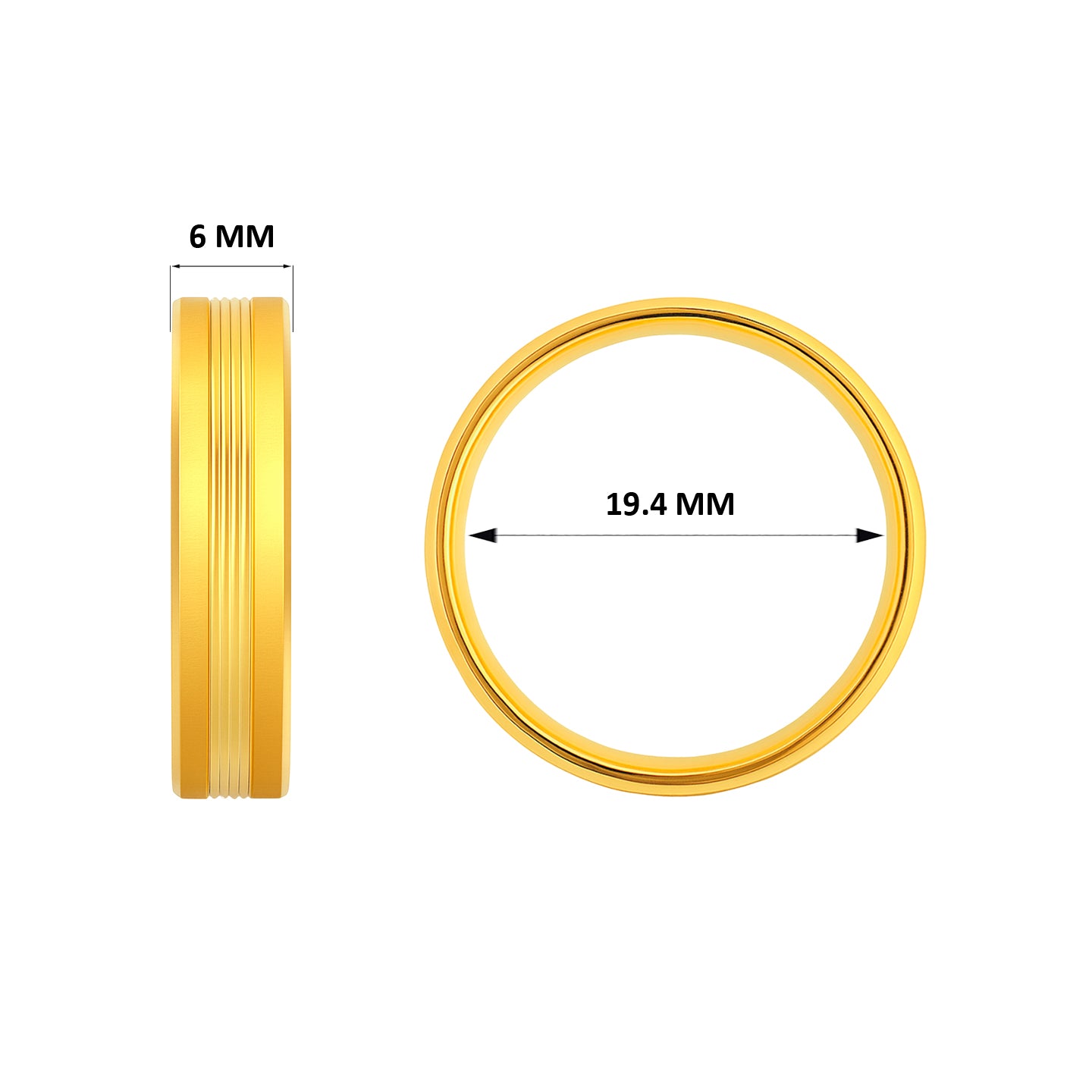 22k Yellow Gold Delightful Charming Wedding Band Ring measuring 9.5 x 6mm  thickness