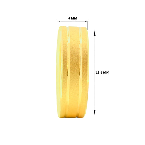 22k Yellow Gold Dreamy Ethereal Wedding Band Ring measuring 8 x 6mm  thickness