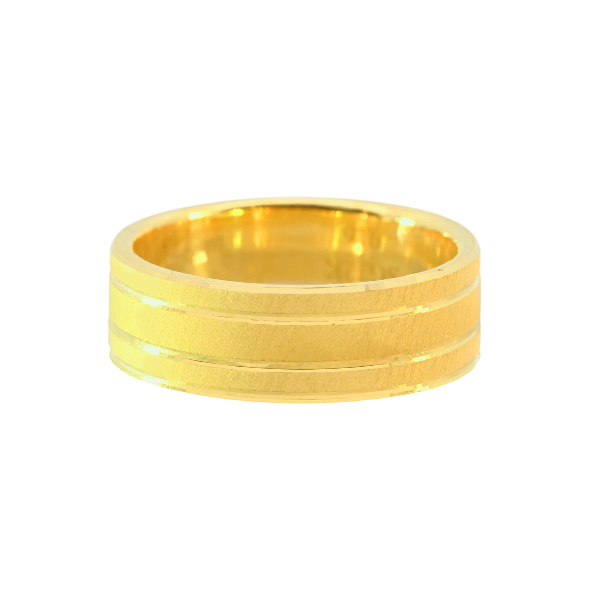 22k Yellow Gold Dreamy Ethereal Wedding Band Ring measuring 8 x 6mm  thickness