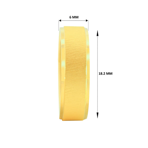 22k Yellow Gold Luxe Lavish Wedding Band Ring measuring 8 x 6mm  thickness