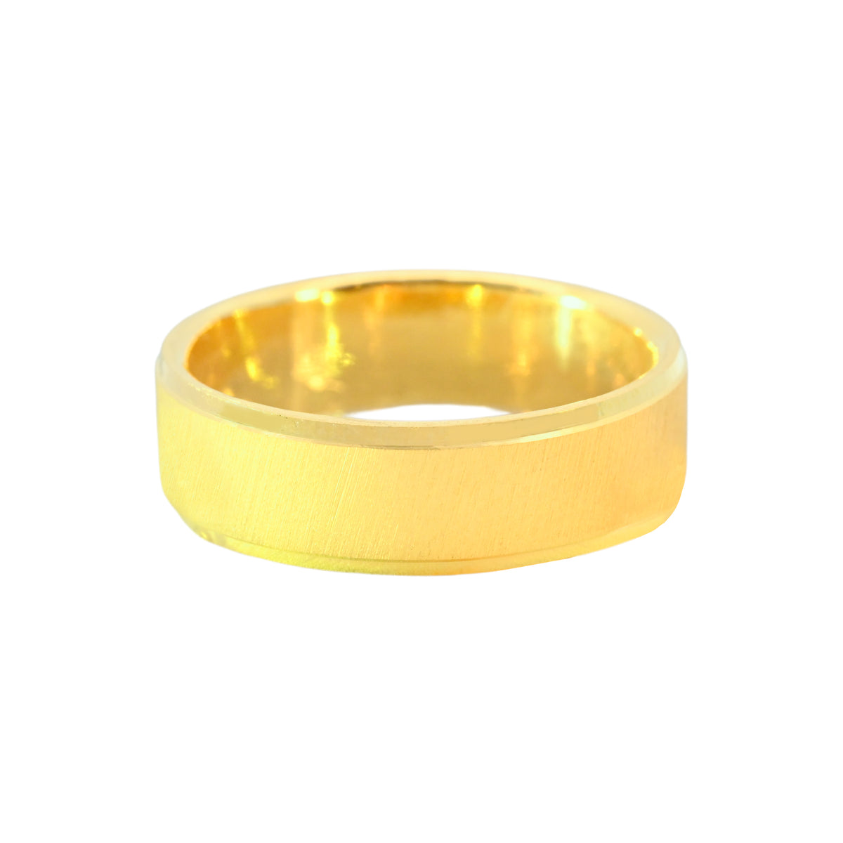 22k Yellow Gold Luxe Lavish Wedding Band Ring measuring 8 x 6mm  thickness