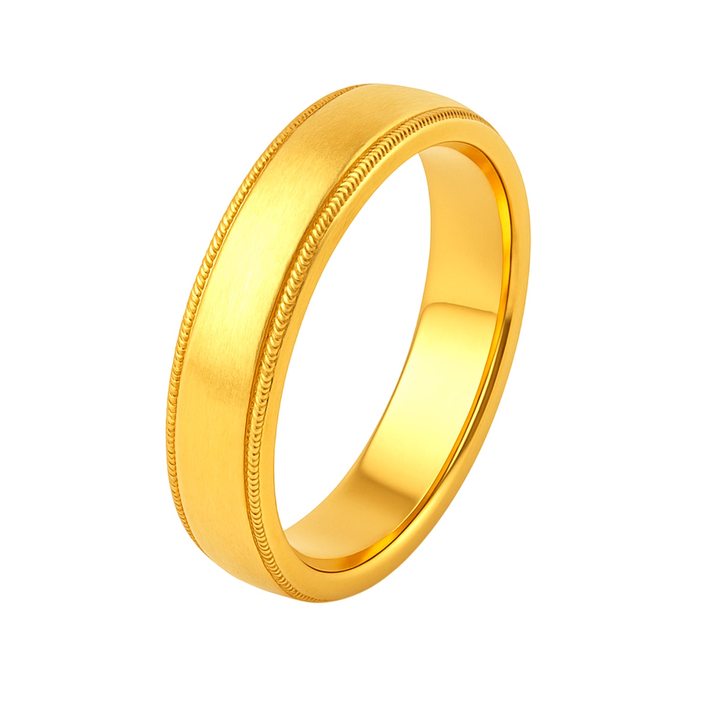 22k Yellow Gold Traditonal Wedding Band Ring measuring 7 x 6mm  thickness