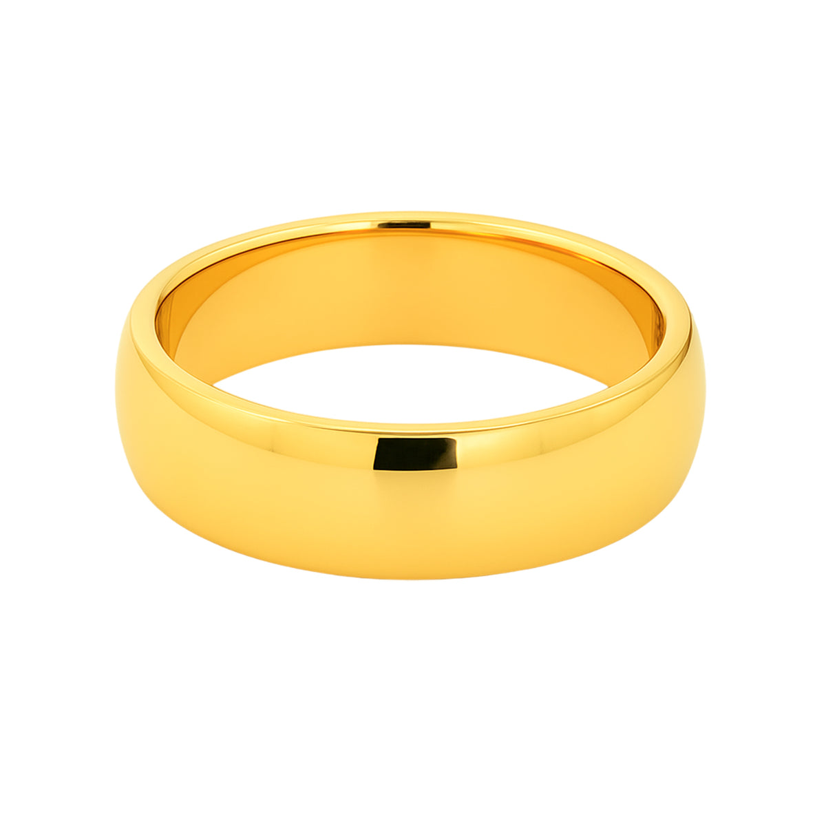 22k Yellow Gold Classic Wedding Band Ring measuring 10 x 6mm  thickness