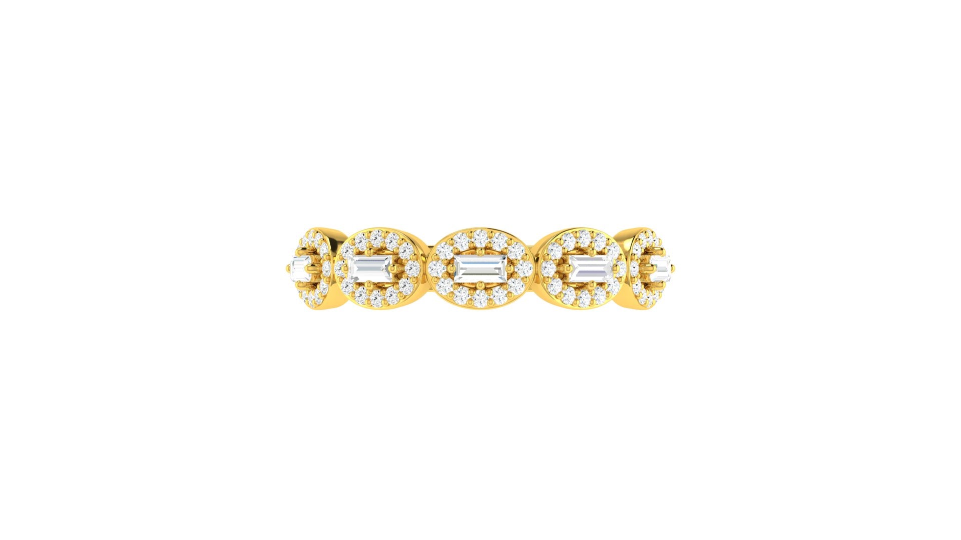 22k Yellow Cubic Zirconia Cocktail Rings in size 8 and total gold weight of 2.66g