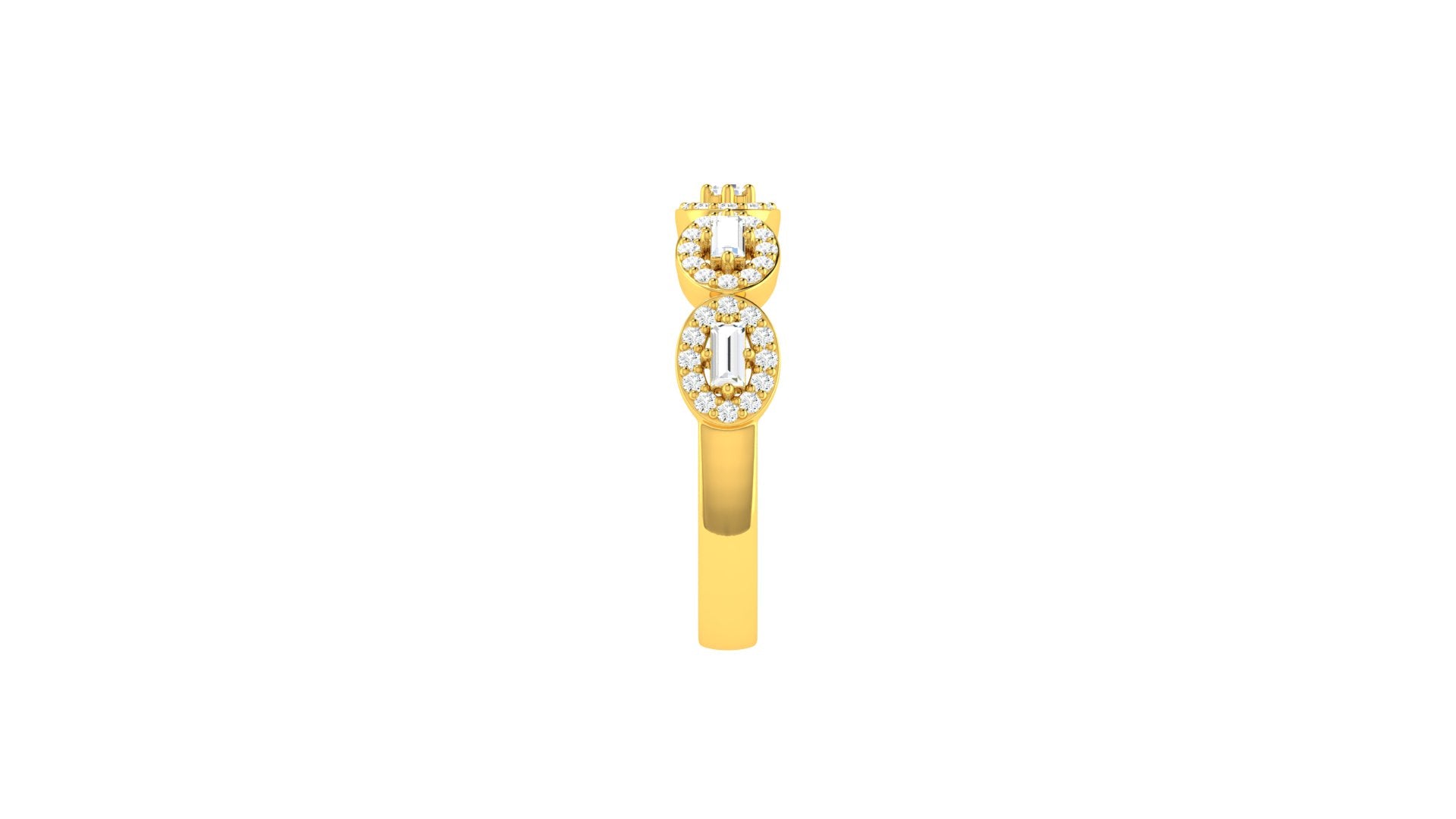 22k Yellow Cubic Zirconia Cocktail Rings in size 8 and total gold weight of 2.66g