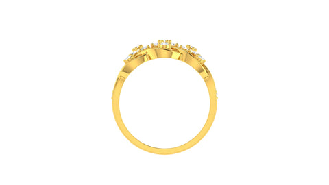 22k Yellow Cubic Zirconia Cocktail Rings in size 8 and total gold weight of 3.43g