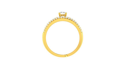 22k Yellow Cubic Zirconia Cocktail Rings in size 7 and total gold weight of 4.38g