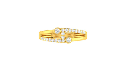 22k Yellow Cubic Zirconia Cocktail Rings in size 7 and total gold weight of 2.46g