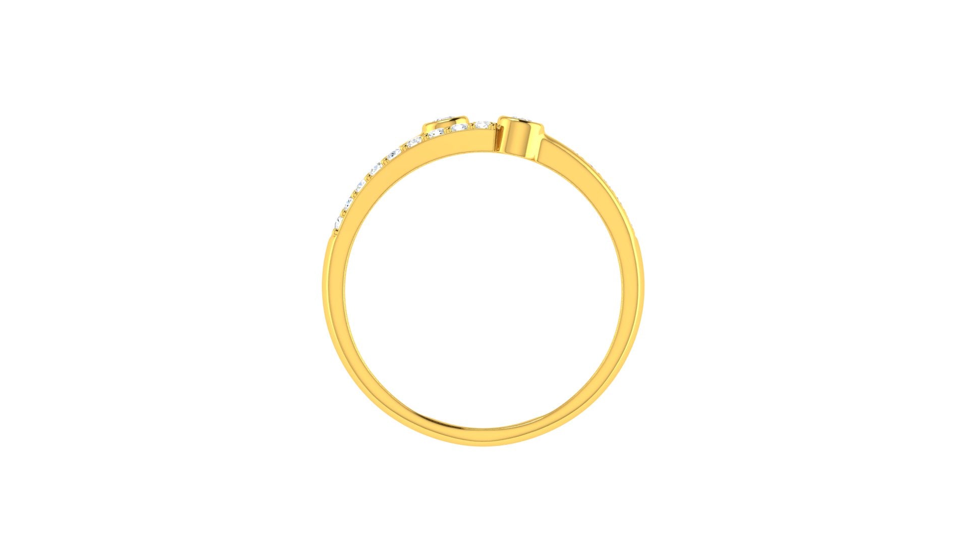 22k Yellow Cubic Zirconia Cocktail Rings in size 7 and total gold weight of 2.46g