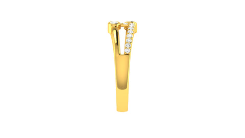 22k Yellow Cubic Zirconia Cocktail Rings in size 7 and total gold weight of 2.46g