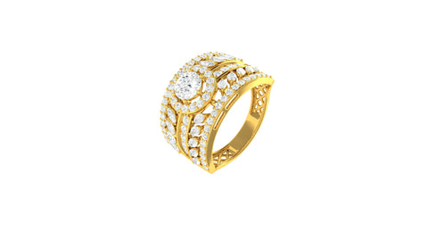 22k Yellow Cubic Zirconia Cocktail Rings in size 7 and total gold weight of 6.16g