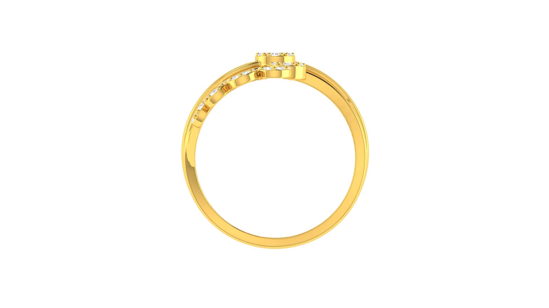 22k Yellow Cubic Zirconia Cocktail Rings in size 7 and total gold weight of 4.44g