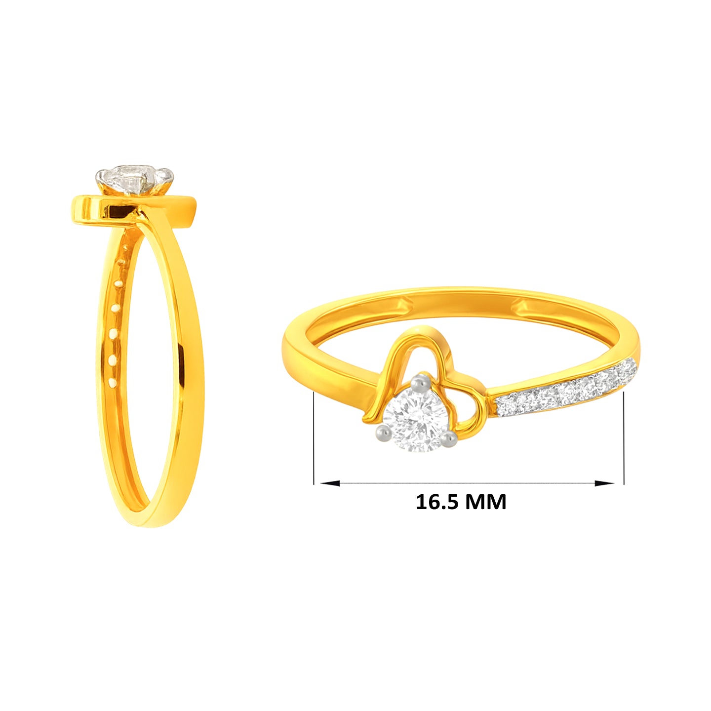 22k Yellow Cubic Zirconia Cocktail Fancy Heart  Rings in size 6 and total gold weight of 1.9g