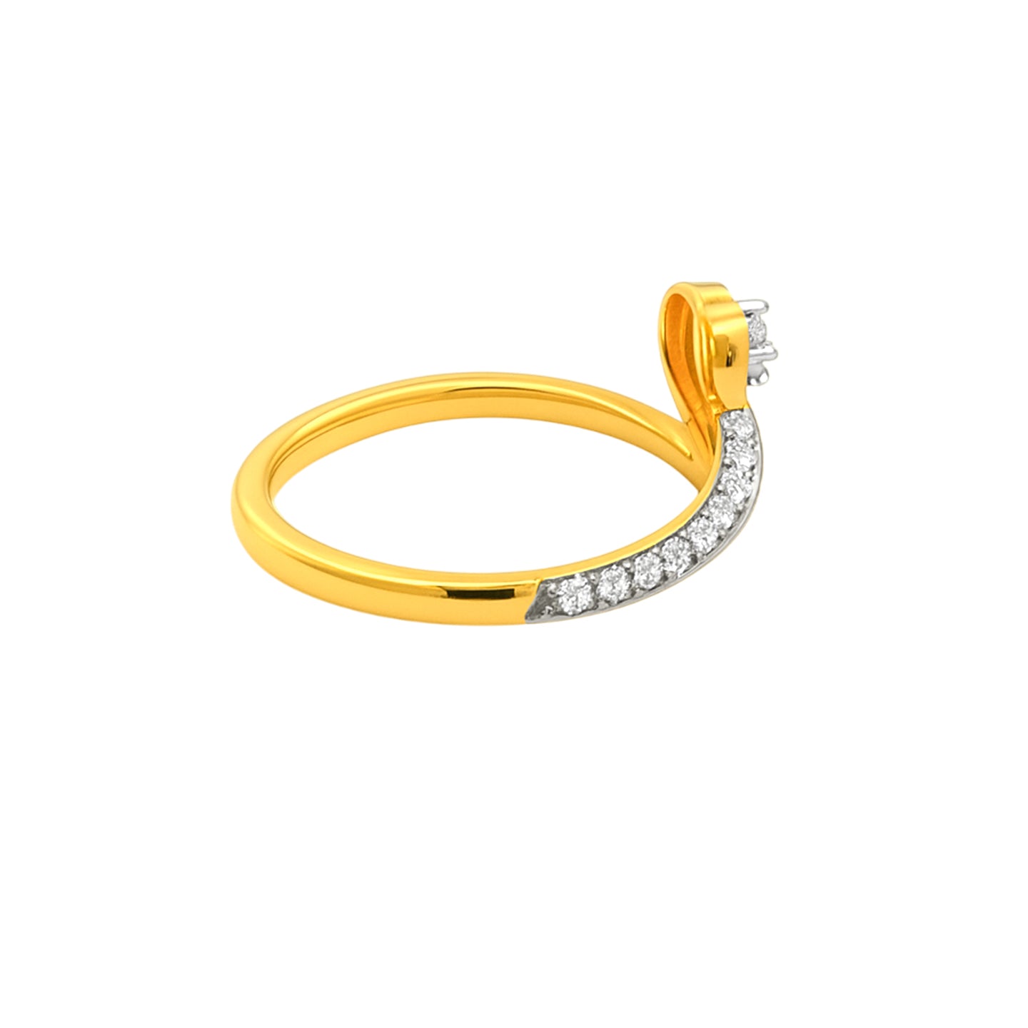 22k Yellow Cubic Zirconia Cocktail Fancy Heart  Rings in size 8 and total gold weight of 2.58g