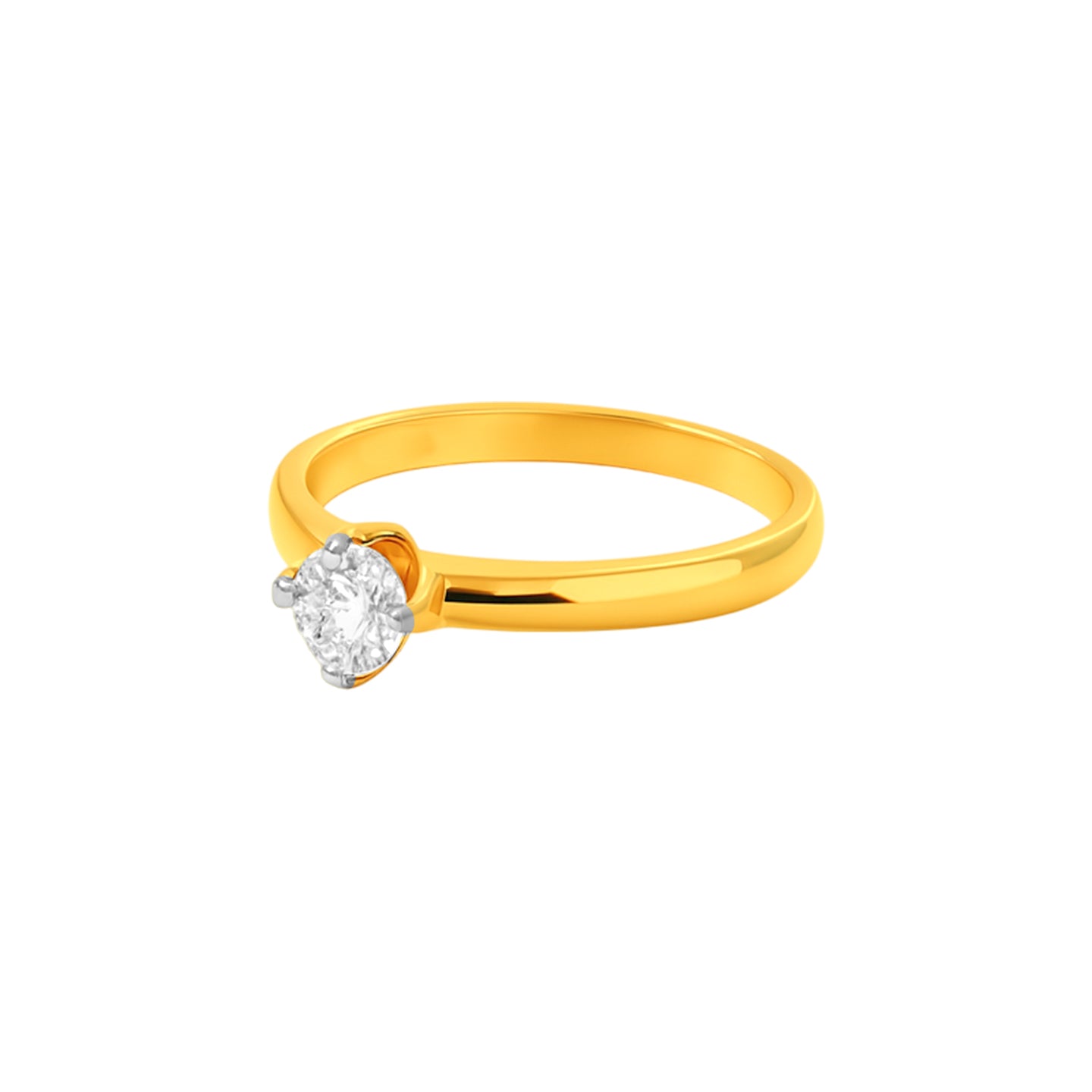 22k Yellow Cubic Zirconia Solitaire Rings in size 7 and total gold weight of 4.36g