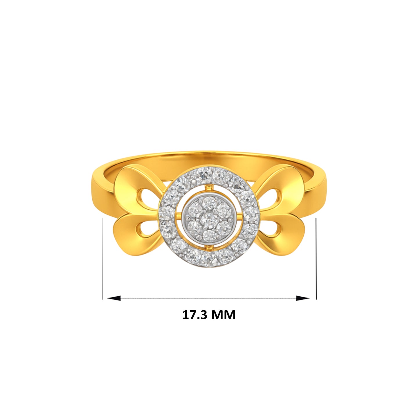 22k Yellow Cubic Zirconia Solitaire Cocktail Rings in size 7 and total gold weight of 2.8g