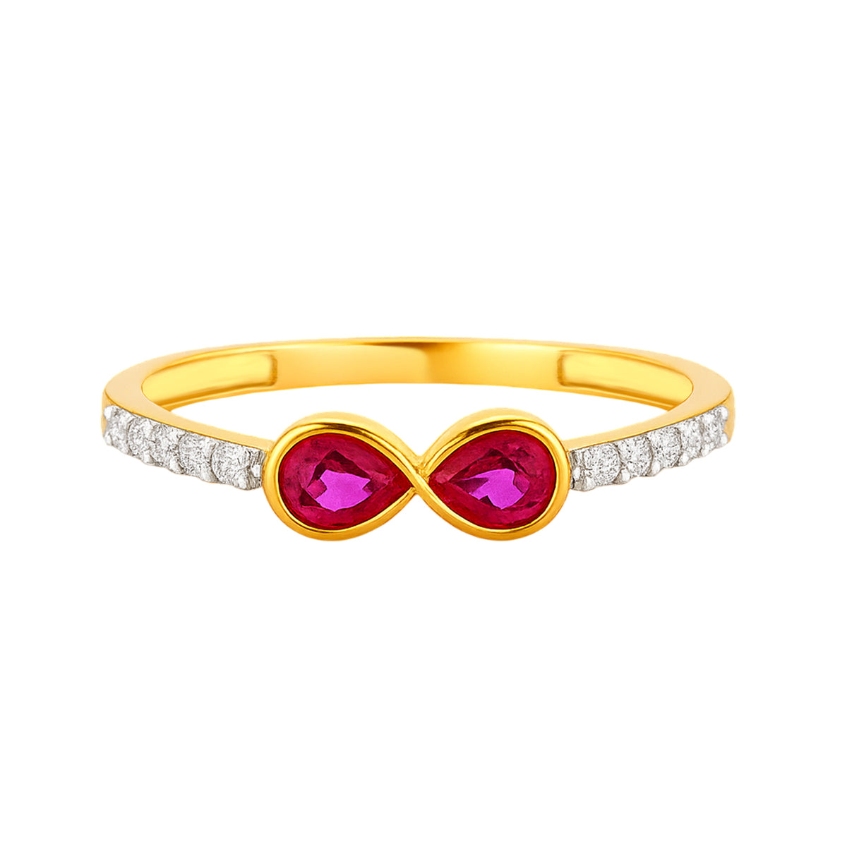 22k Yellow Cubic Zirconia Cocktail Fancy Petite  Rings in size 8 and total gold weight of 1.81g