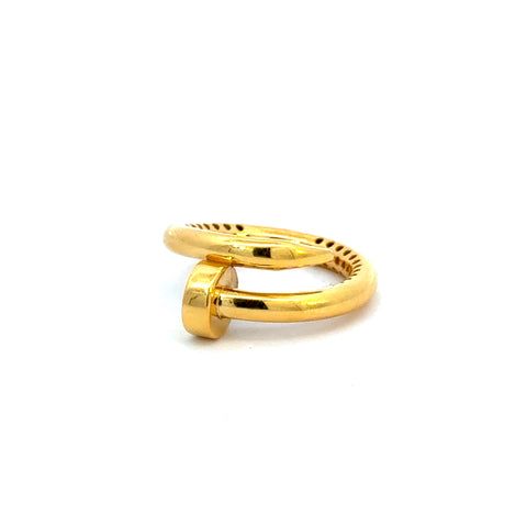 22k Yellow Cubic Zirconia Cocktail Fancy Designer  Rings in size 6.5 and total gold weight of 2.55g