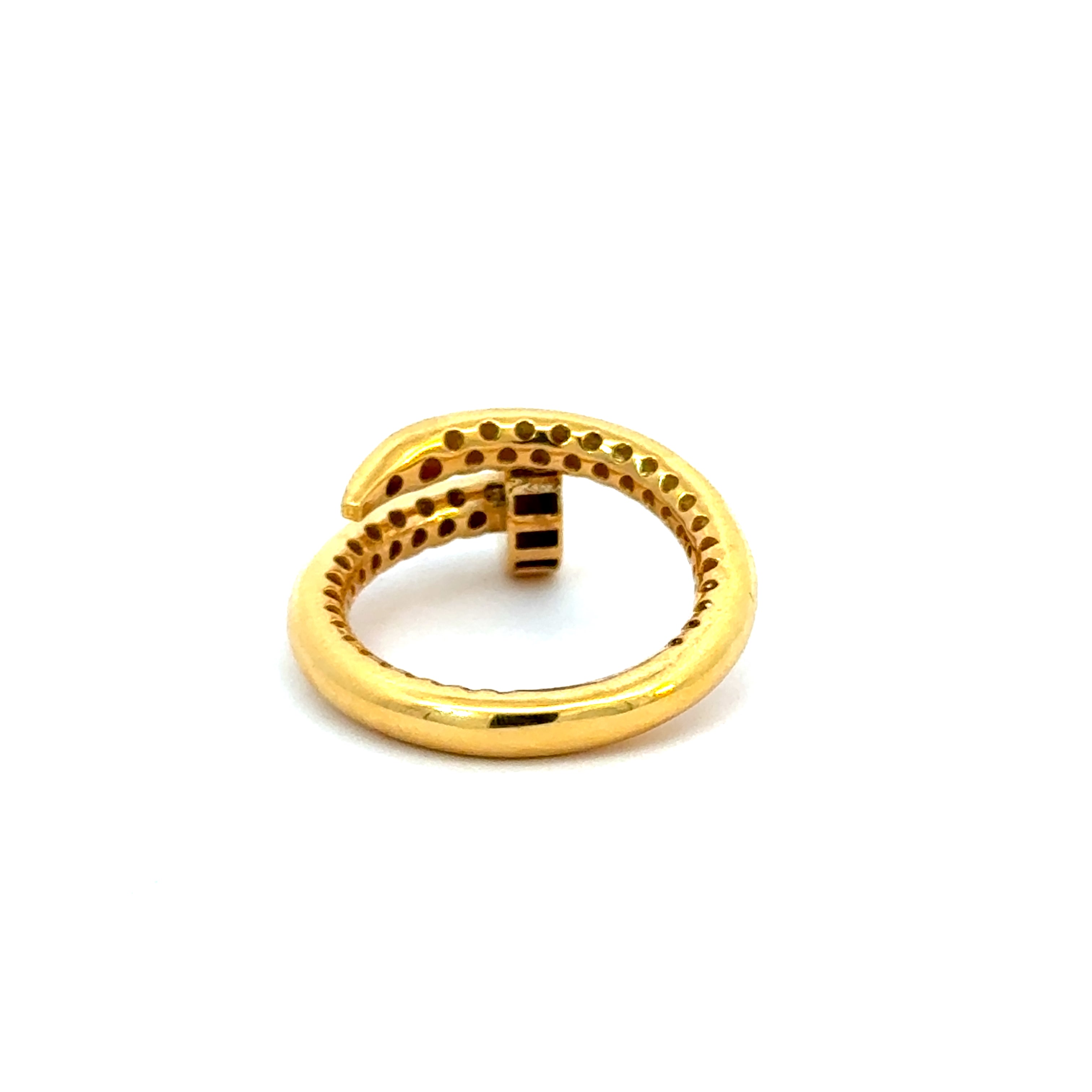 22k Yellow Cubic Zirconia Cocktail Fancy Designer  Rings in size 4.5 and total gold weight of 2.34g