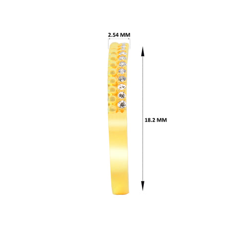 22k Yellow Cubic Zirconia Ring in size 8 and total gold weight of 1.92g