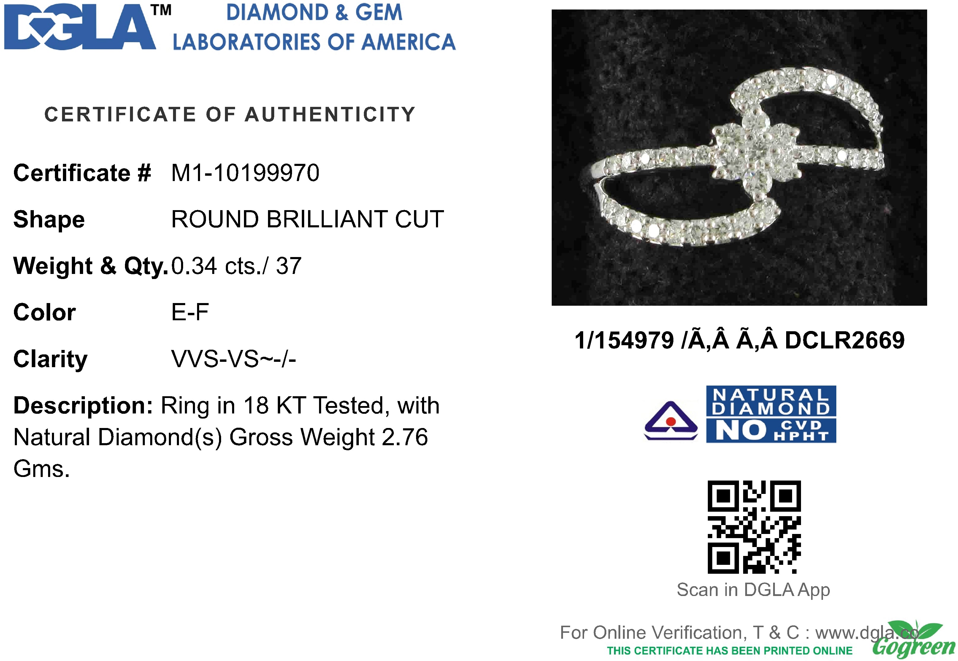 18k White Gold and Diamond Fancy Ring in size 5.5 and total gold weight of 2.76g