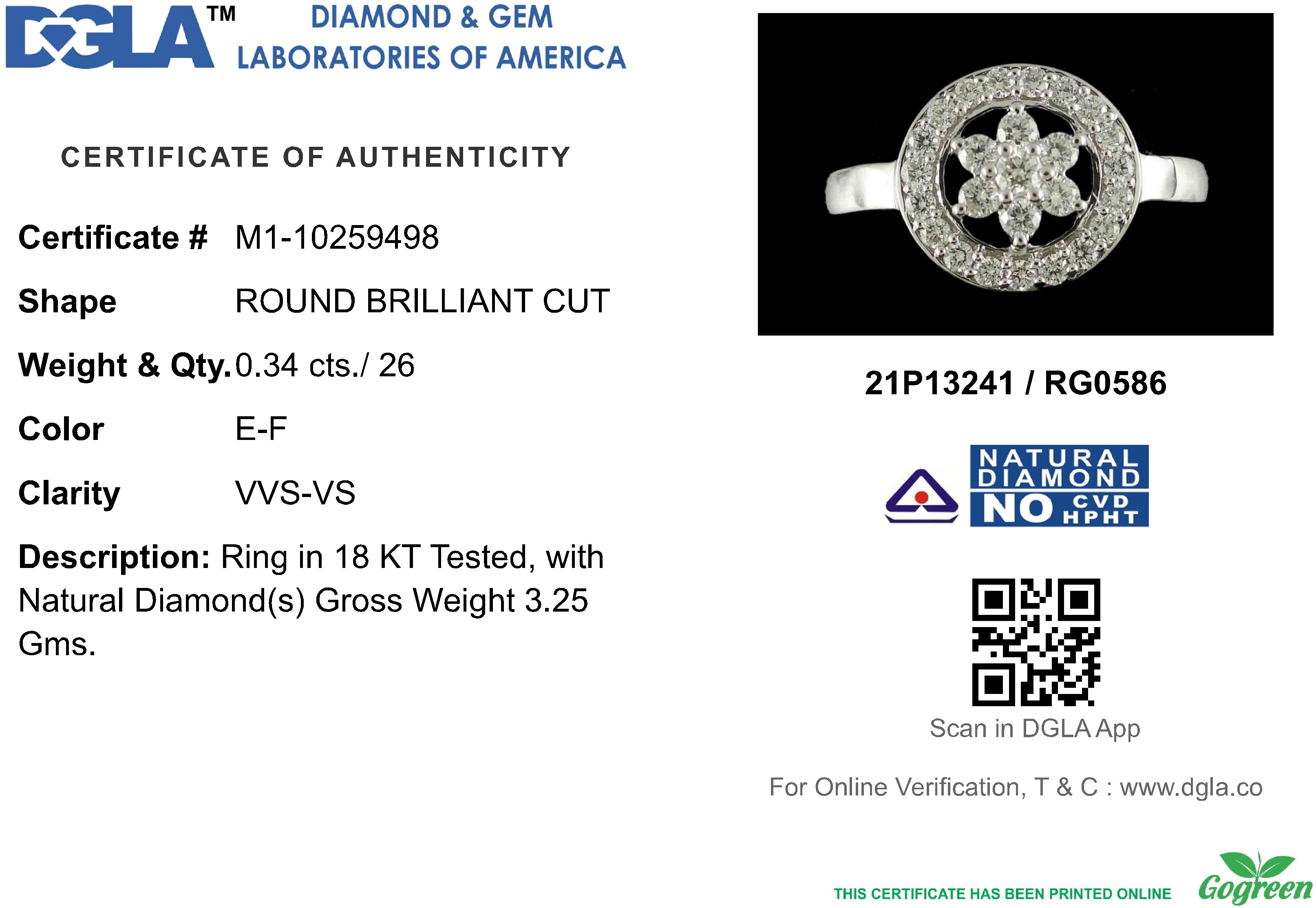 18k White Gold and Diamond Star Fancy Ring in size 5.5 and total gold weight of 3.25g