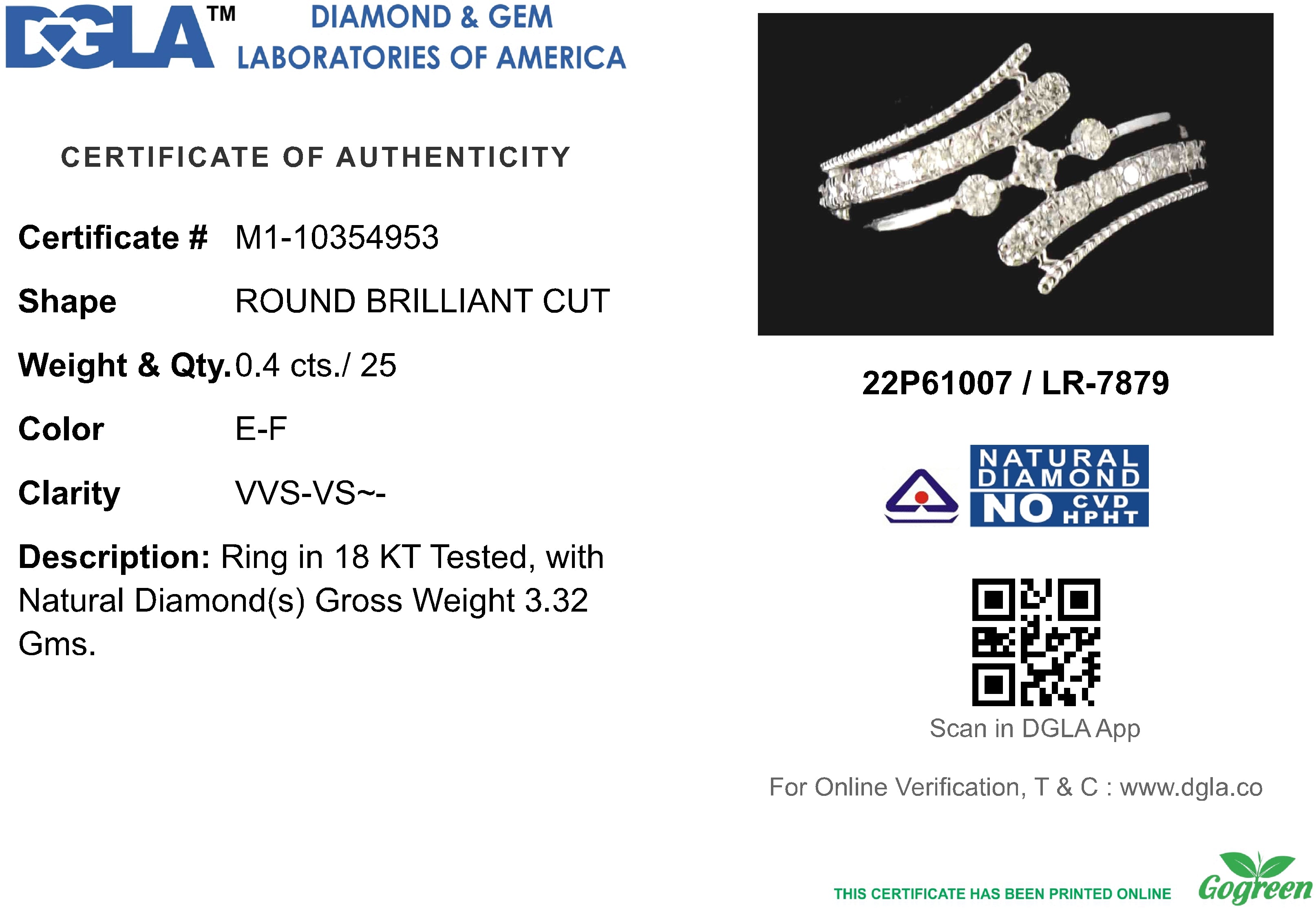 18k White Gold and Diamond Fancy Ring in size 5 and total gold weight of 3.32g