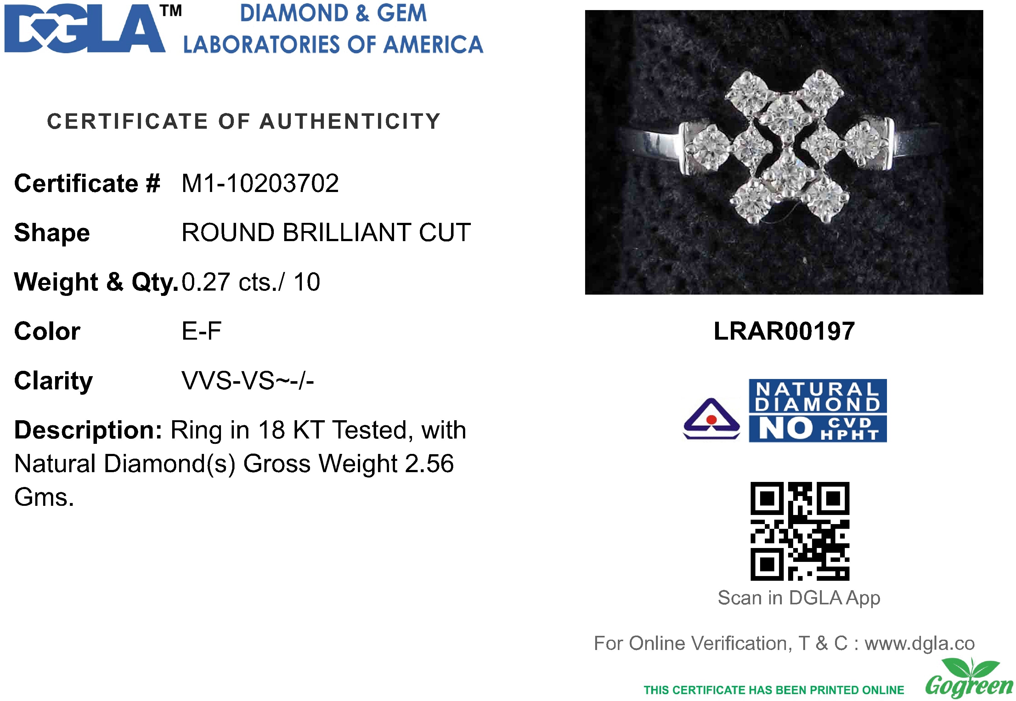 18k White Gold and Diamond Fancy Ring in size 5.5 and total gold weight of 2.56g