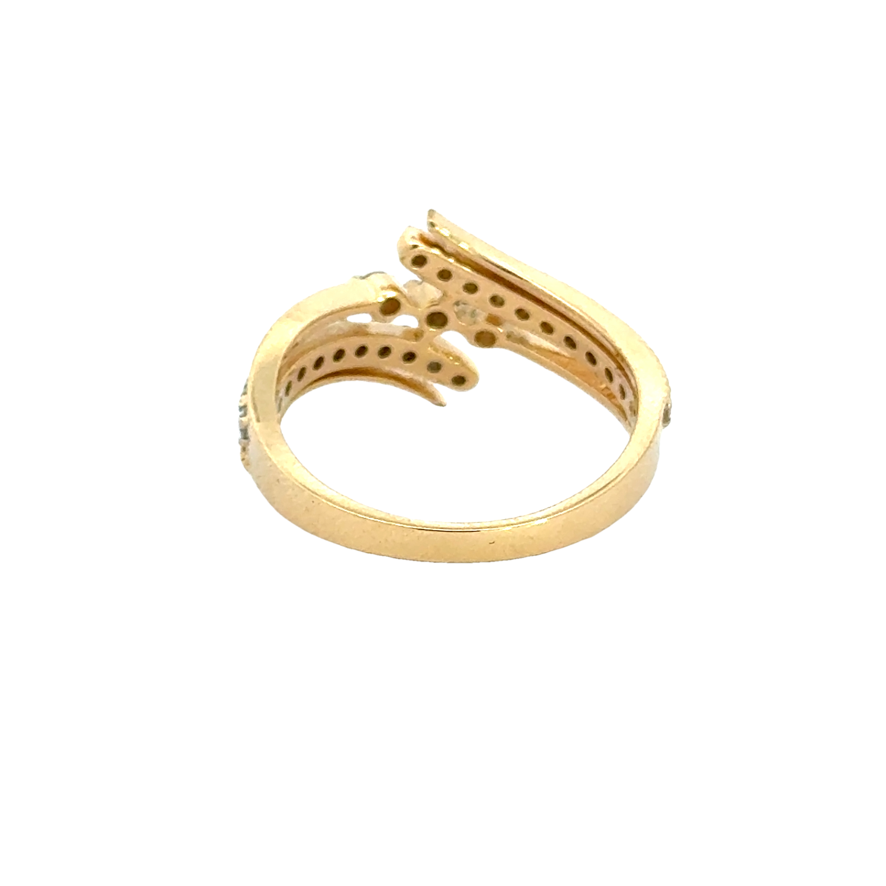 18k Yellow Gold and Diamond Fancy Ring in size 5 and total gold weight of 3g