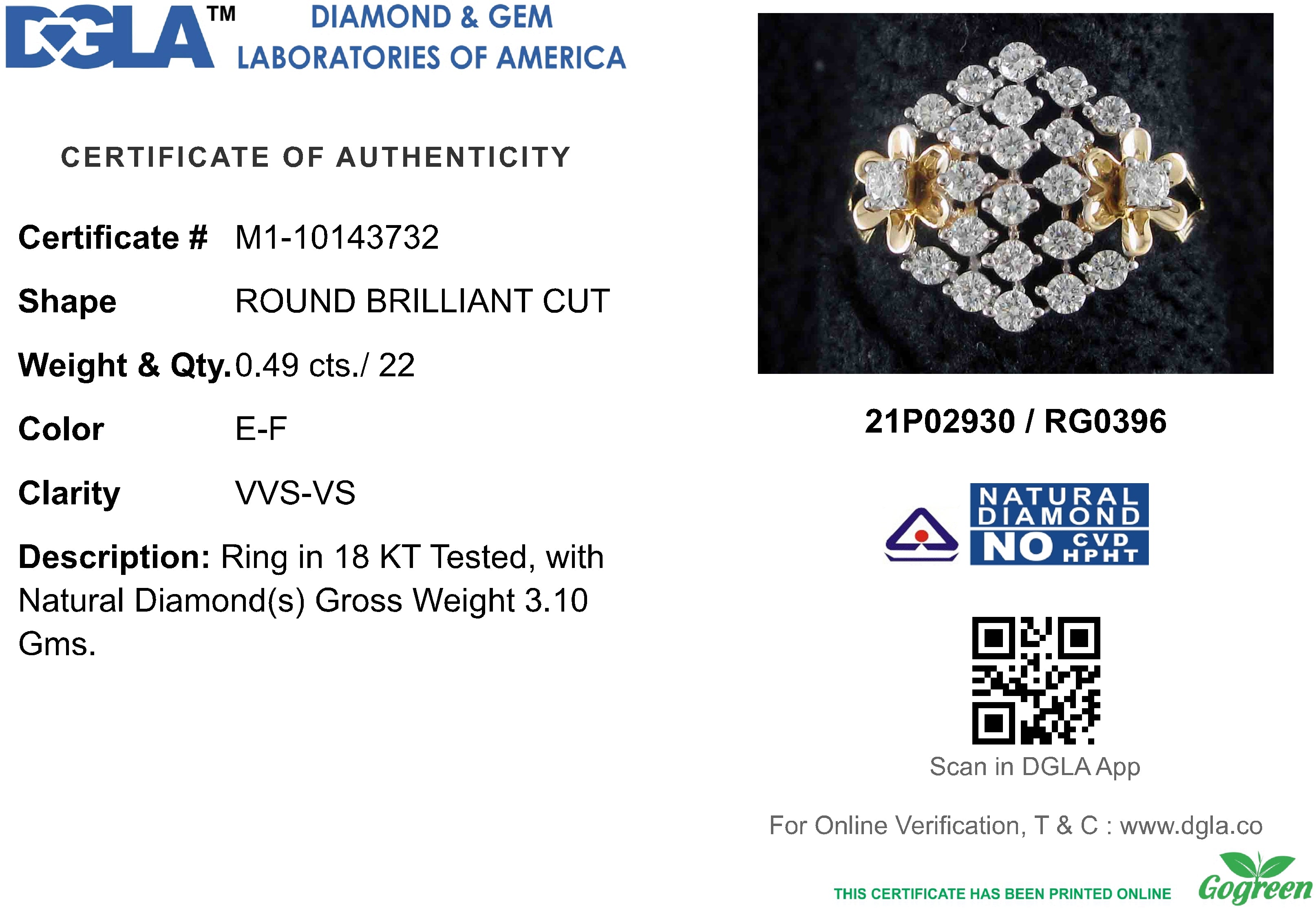 18k Yellow Gold and Diamond Fancy Ring in size 5.5 and total gold weight of 3.1g