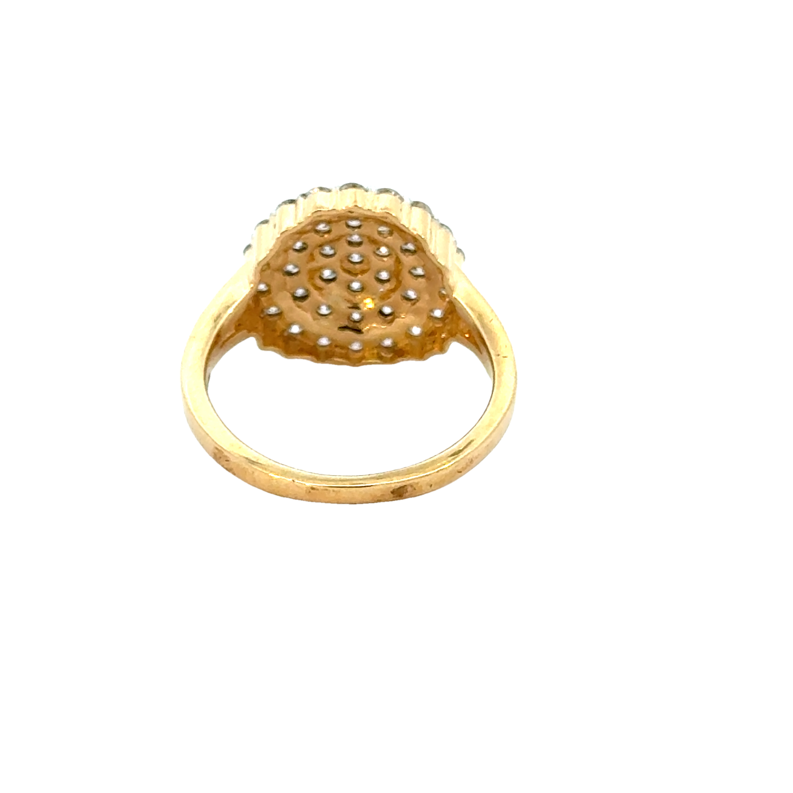 18k Yellow Gold and Diamond Fancy Ring in size 5.5 and total gold weight of 3.62g