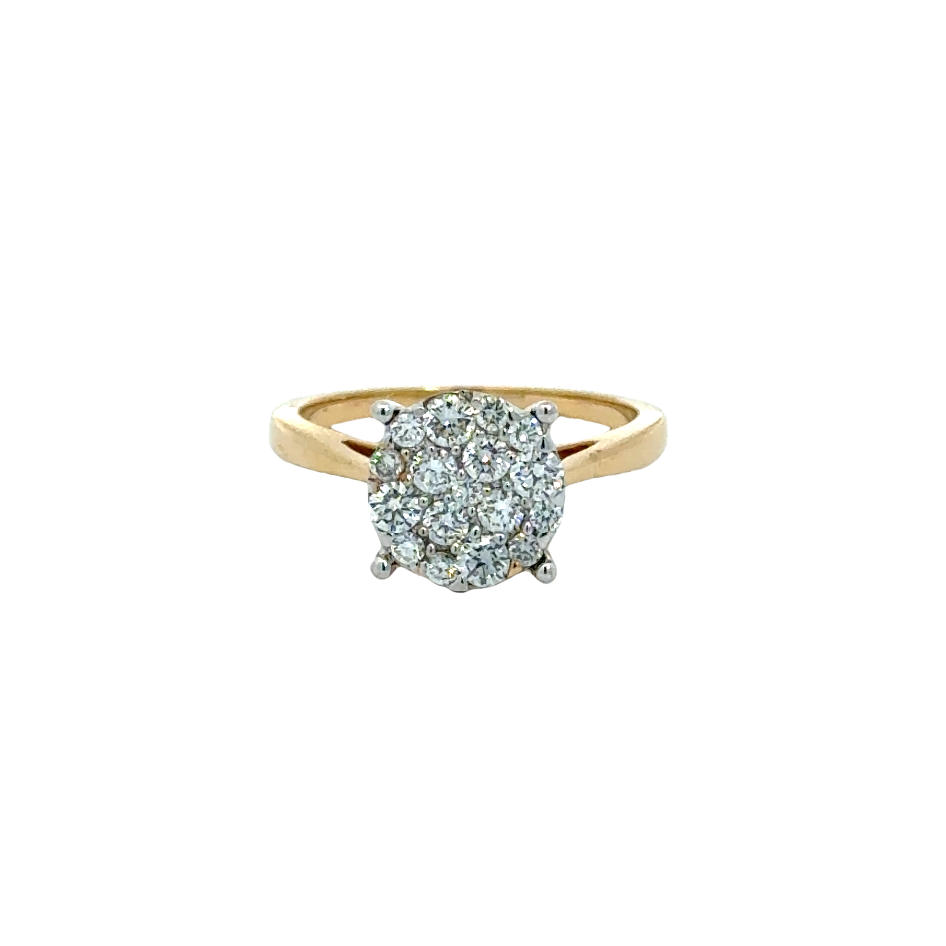 18k Yellow Gold and Diamond Fancy Ring in size 5.5 and total gold weight of 3.34g