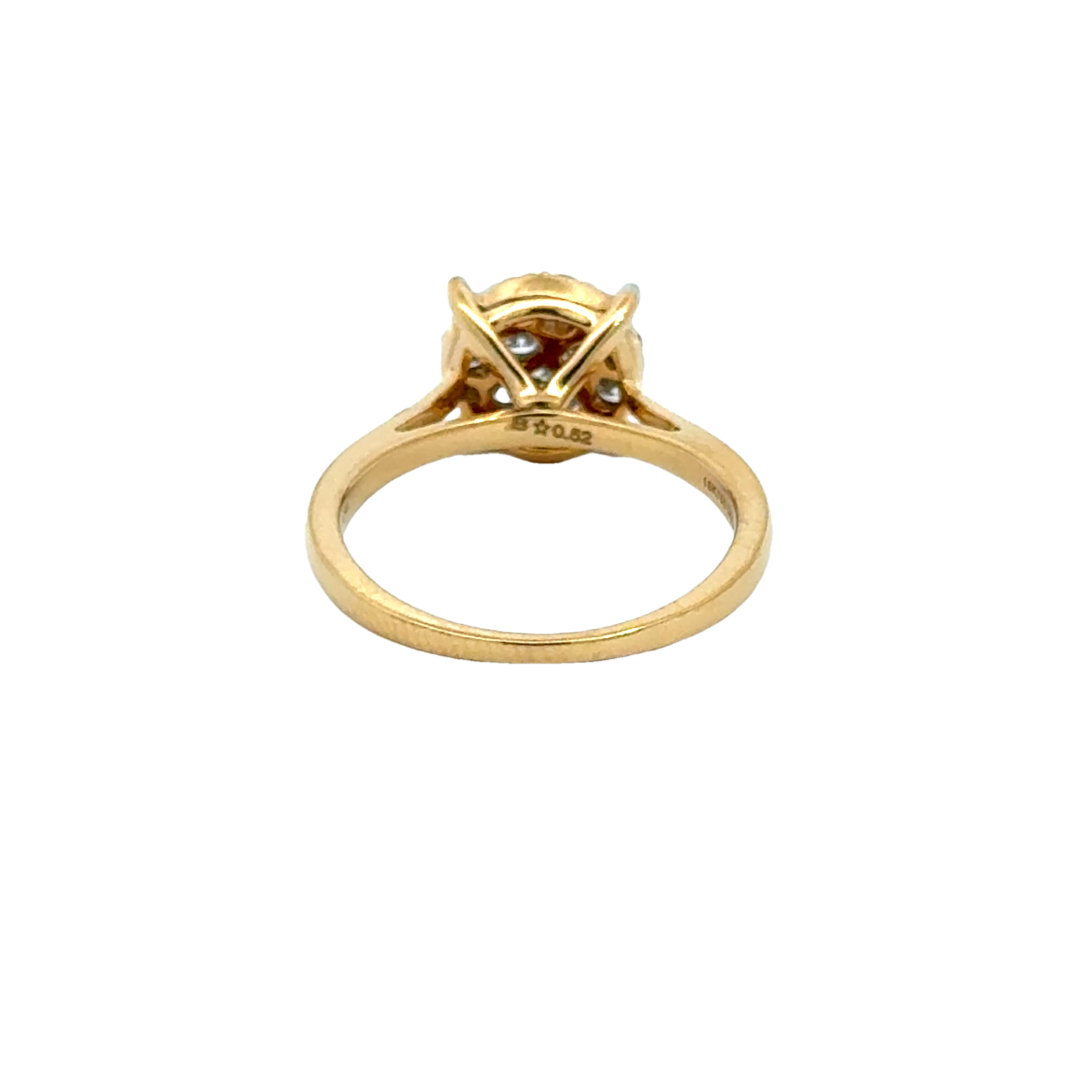 18k Yellow Gold and Diamond Fancy Ring in size 5.5 and total gold weight of 3.34g