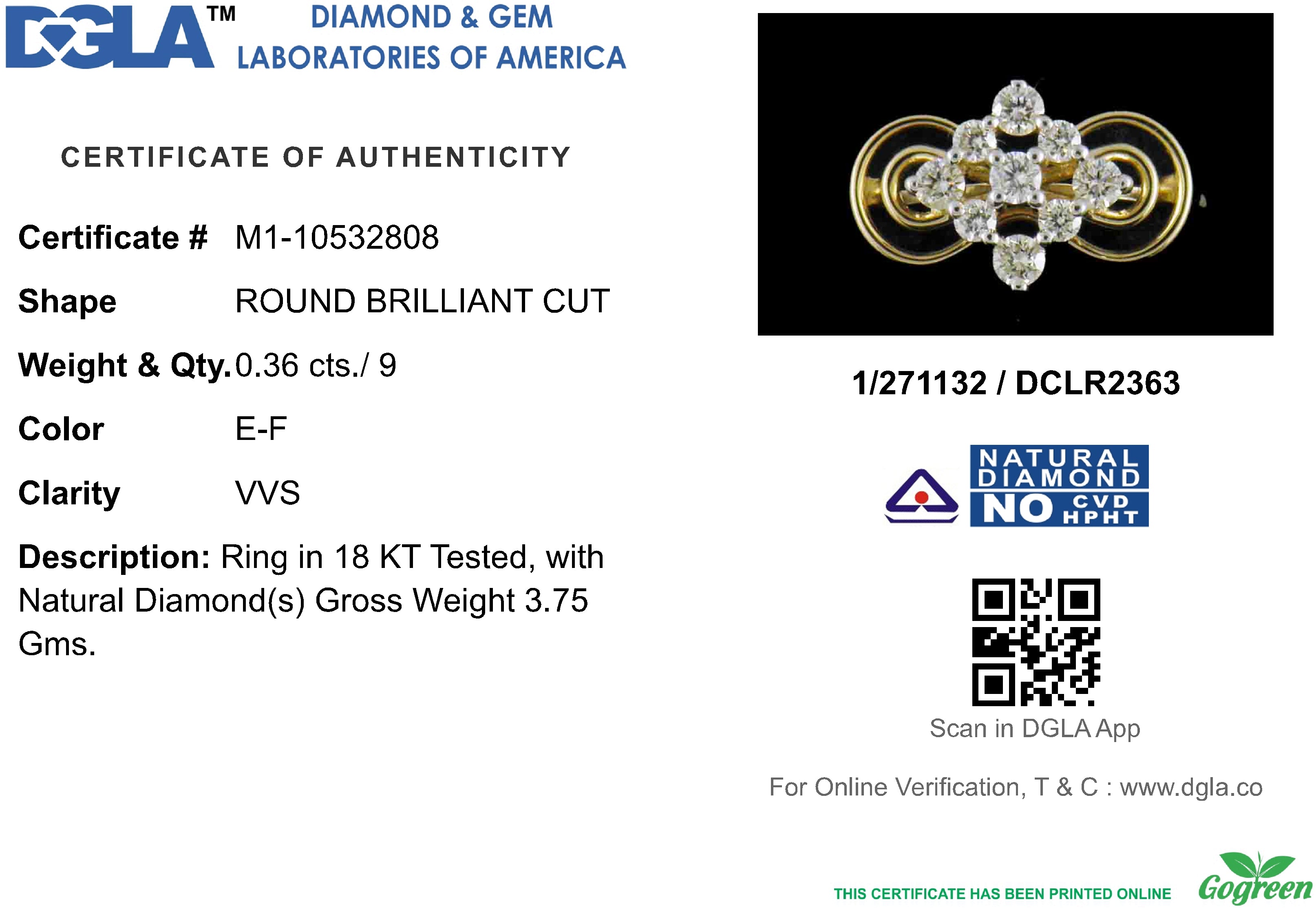 18k Yellow Gold and Diamond Fancy Ring in size 5.5 and total gold weight of 3.75g