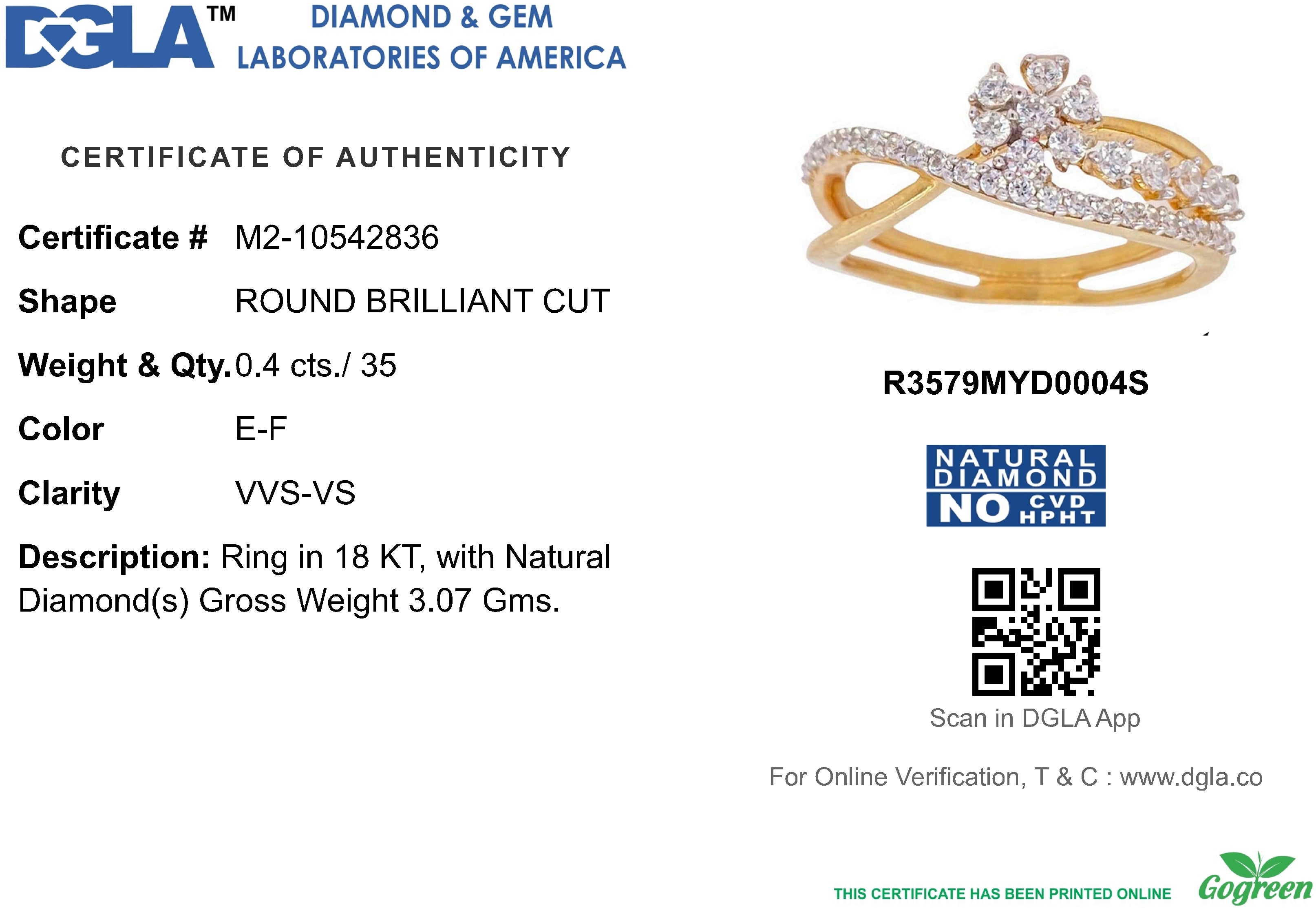 18k Yellow Gold and Diamond Fancy Ring in size 5.5 and total gold weight of 3.07g