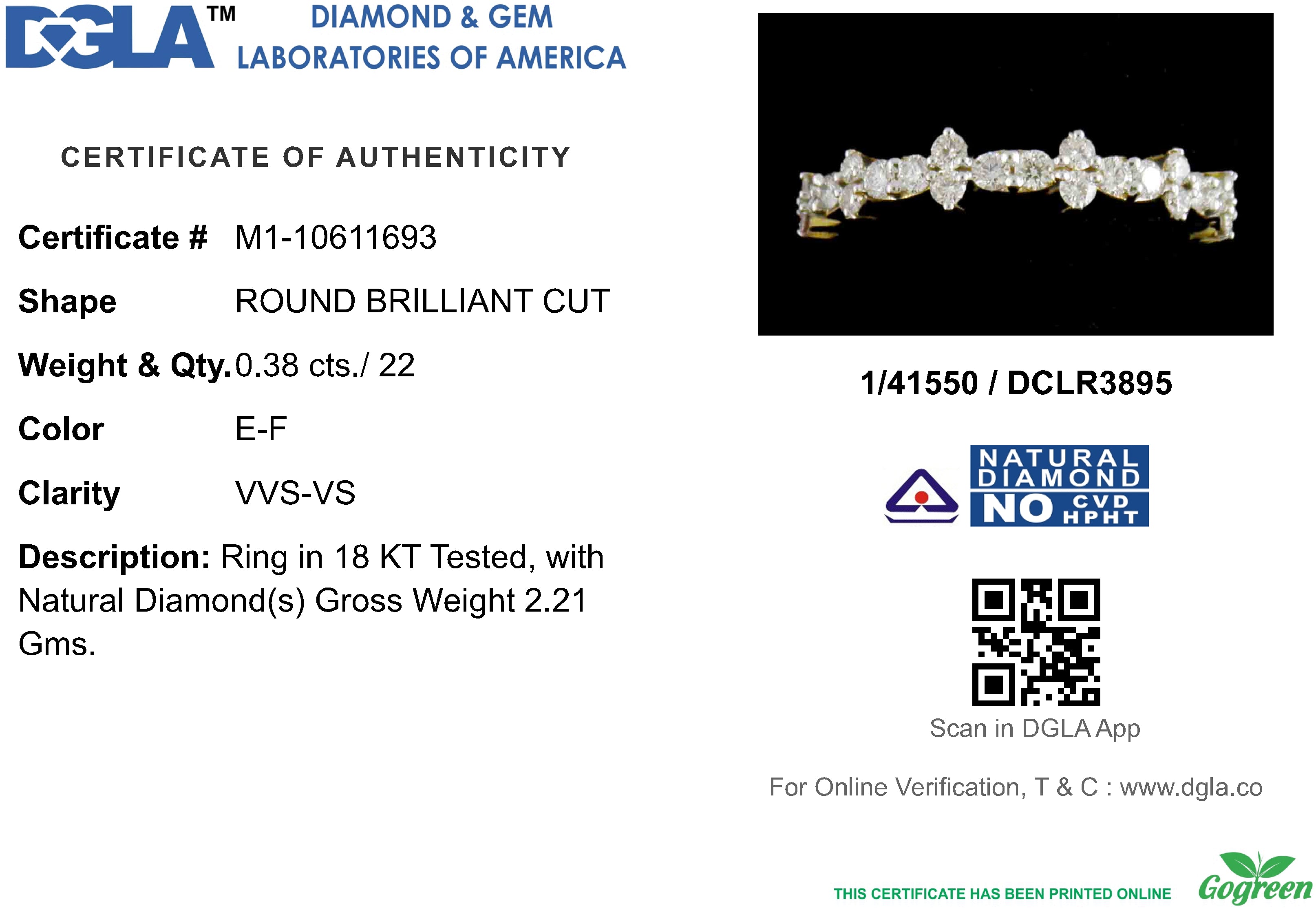 18k Yellow Gold and Diamond Fancy Ring in size 5.5 and total gold weight of 2.21g